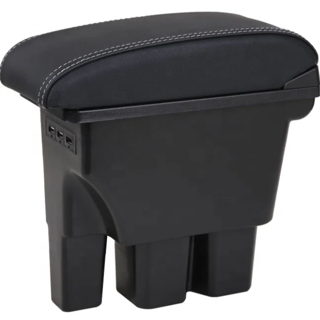4x4 Japan Car Slide and USB design Black pu leather car armrest console box for Suzuki Jimny JB74 JB6 2021-2023