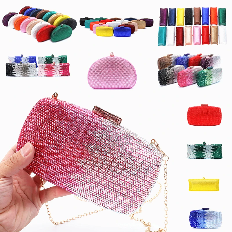 2023 multi designs colors ladies crystal clutch purse bags bling crystals wedding  purses party luxury women clutch hand bag