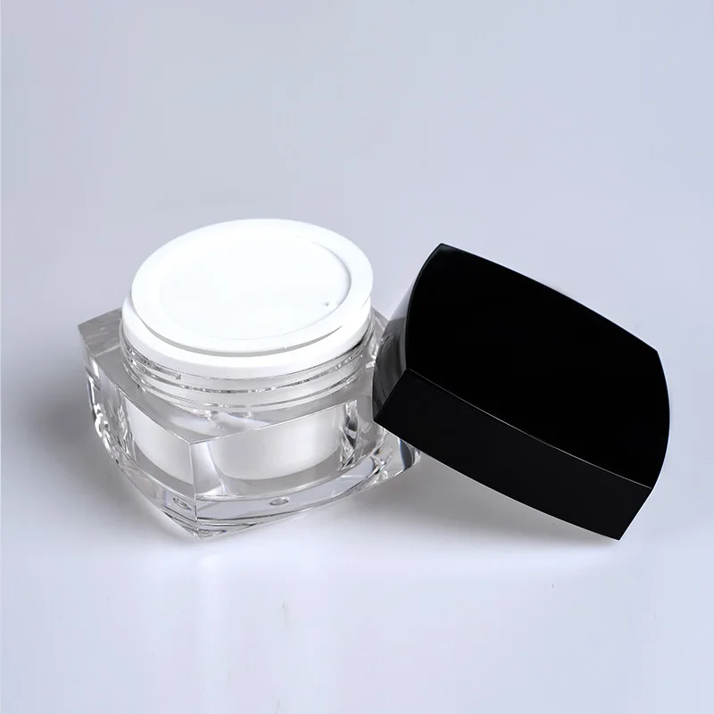 30g small square shape acrylic jar cosmetic jar cream jar