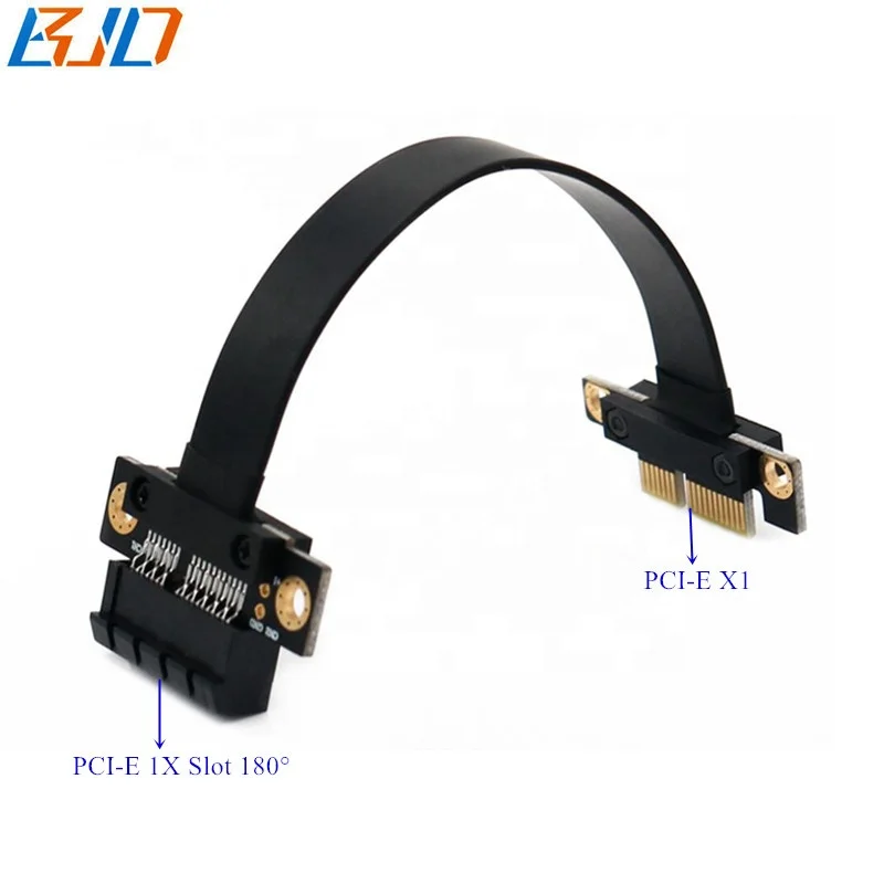  PCI-E PCIe 3 0 1X к X1 адаптер гибкий Удлинительный кабель 180 градусов 10 см 20 30 40 50 60 80