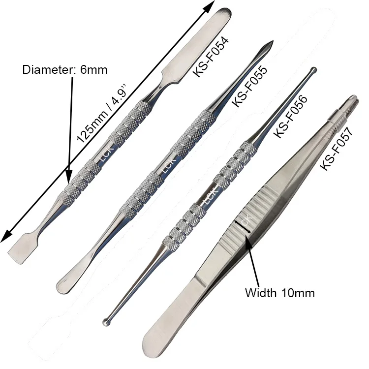 Custom Silver Stainless Steel Double-Sized Sculpting Clay Tool Kits Art Carving Tools