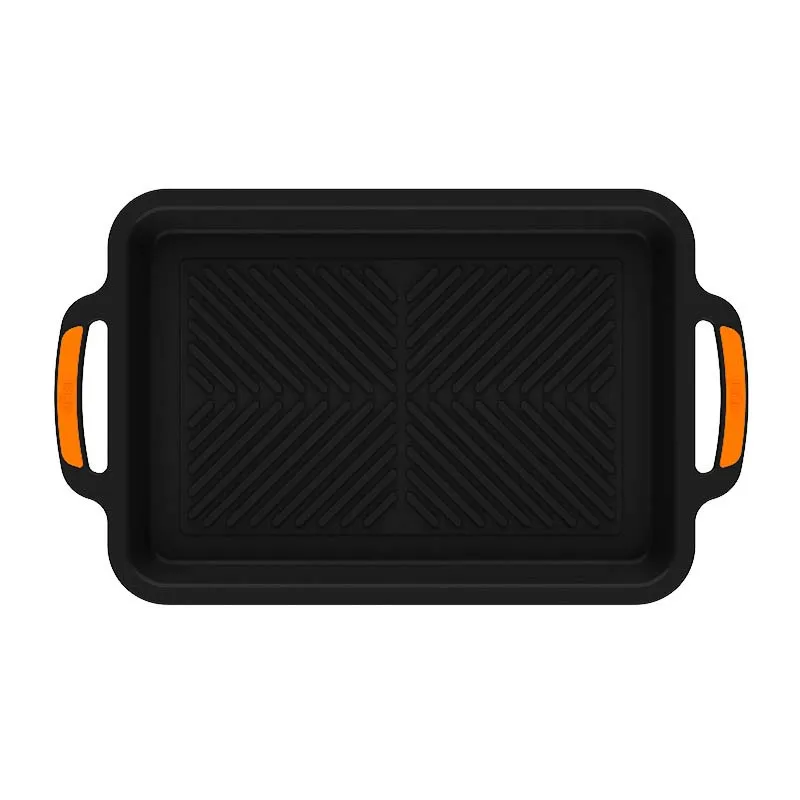 Factory Wholesale Customization Plating Food & BBQ Prep and Serve Trays Silicone Serving Platter
