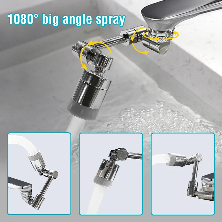 Universal Splash Filter Faucet 720 degree swivel sink faucet aerator Big Angle Kitchen Faucet Aerator