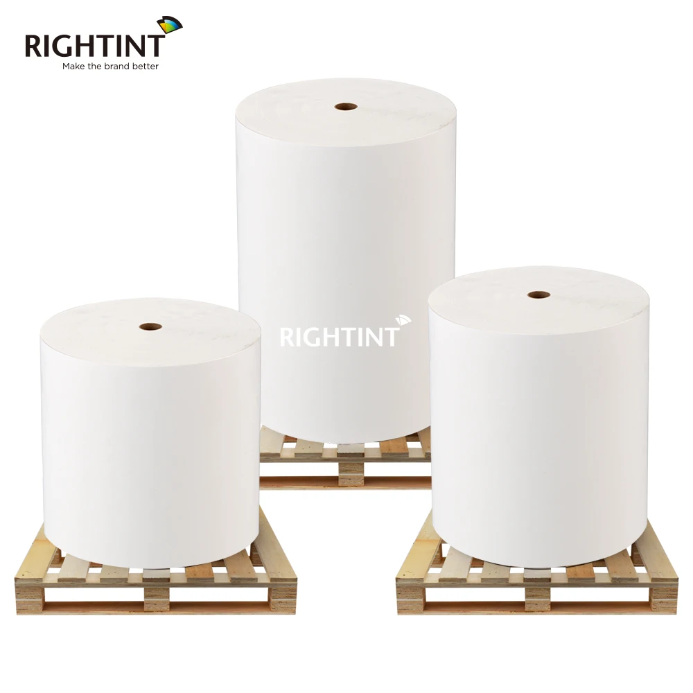 Flexography PP Label Material Jumbo Roll White Synthetic label Jumbo Roll