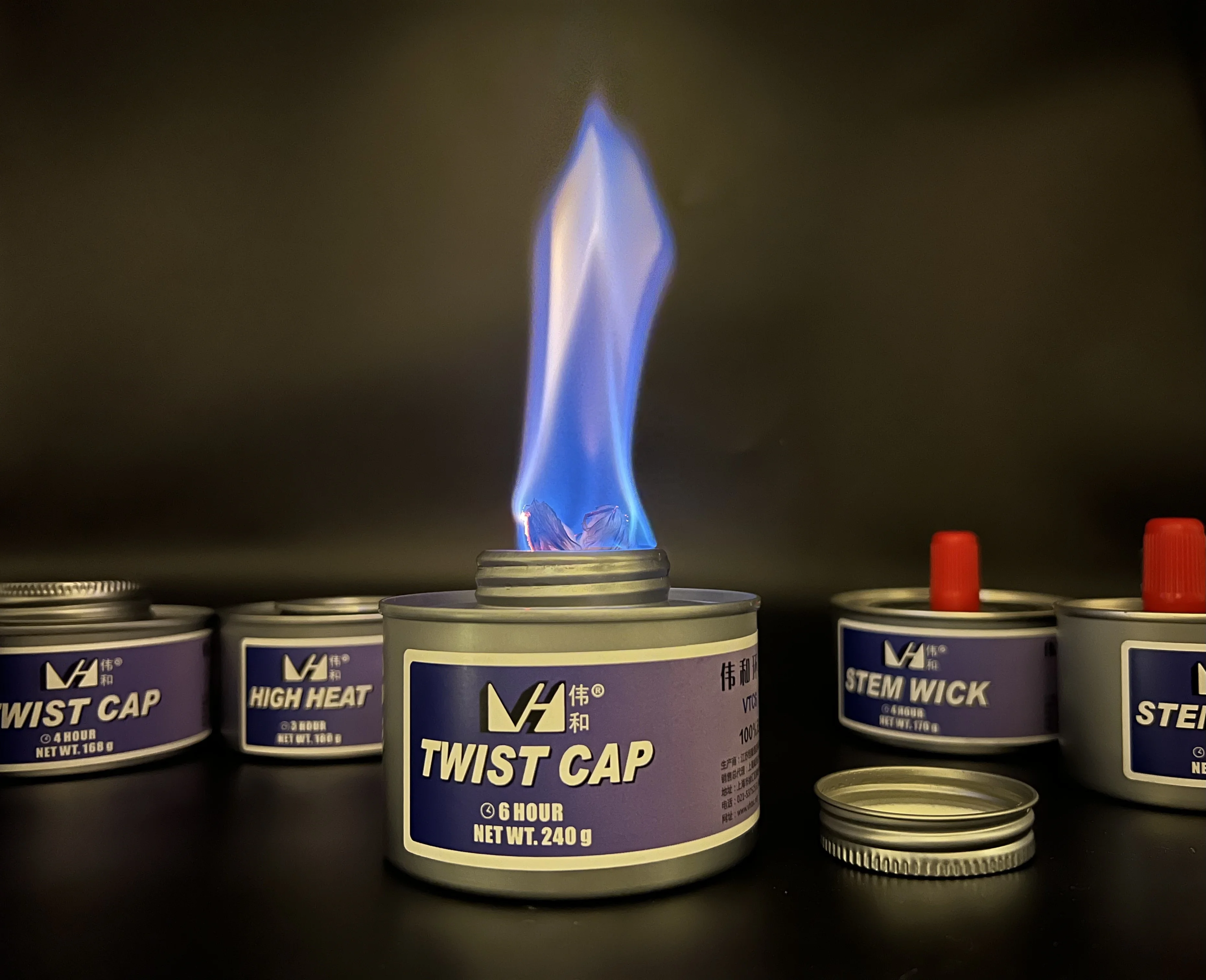 VHTAC Chafing Fuel WEIHE Factory Direct Sales Burn-Resistant 6H Burning Time Chafing Dish FuelWick Chafing Fuel