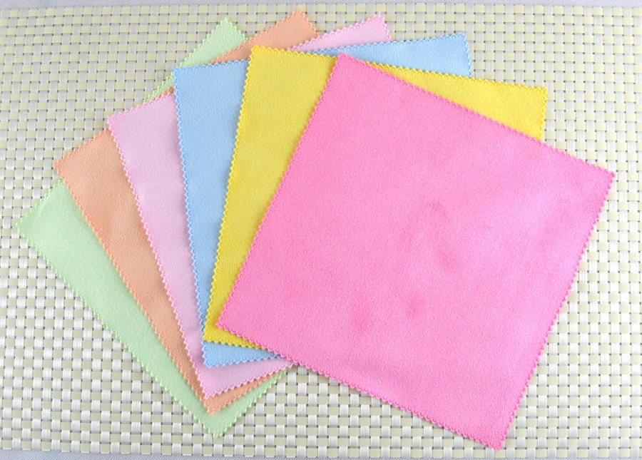 microfiber suede glasses eyeglass screen computer cleaning cloth hanging rope printing logo