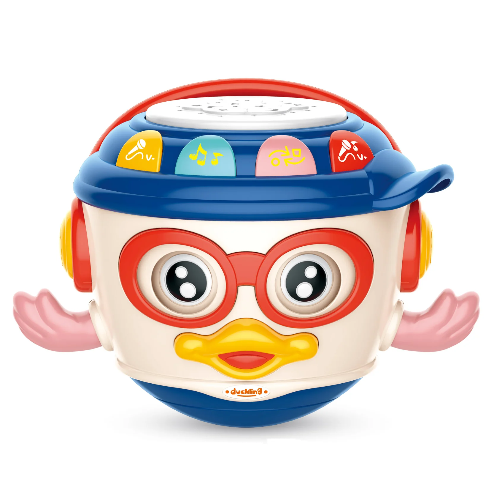 Educational toys for babies Multi-functional projection music story Ducklings hand beat drum interactive toys for children