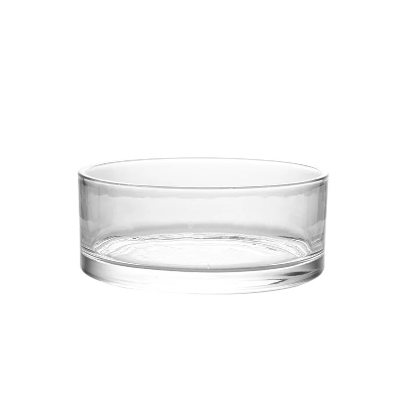 Утолщенная стеклянная прямая чашка гидропонная ваза диаметром 15 и высотой 8 сантиметров, восковая чашка, ваза лотоса