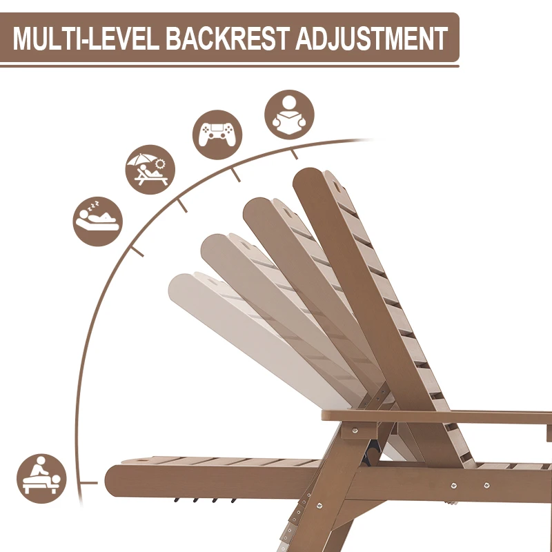 Plastic pool lounge chair with adjustable back outdoor day bed patio furniture sun loungers chaise Outdoor Balcony Lounge Chair