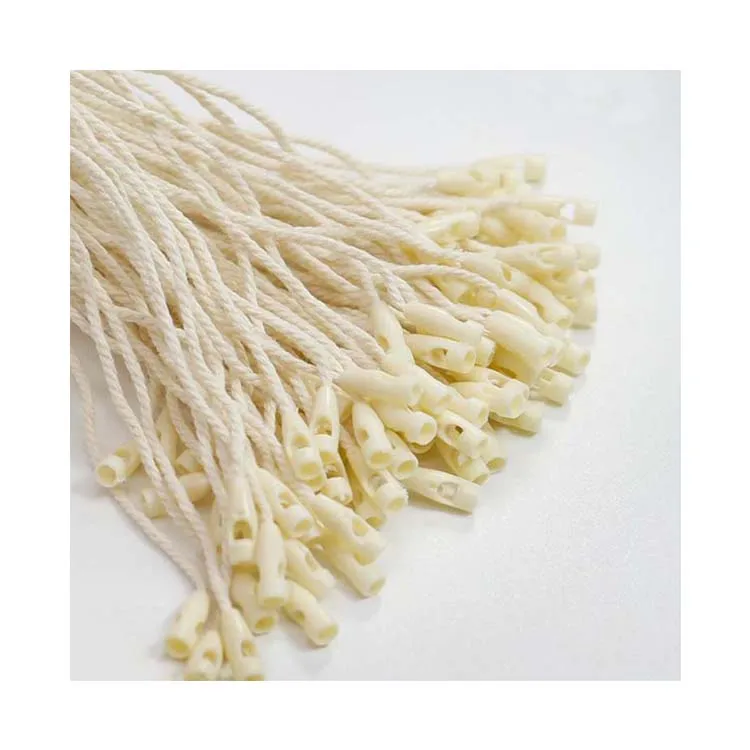 New Custom Garment Accessories Hang String Cotton Rope Bullet Head Tag Rope