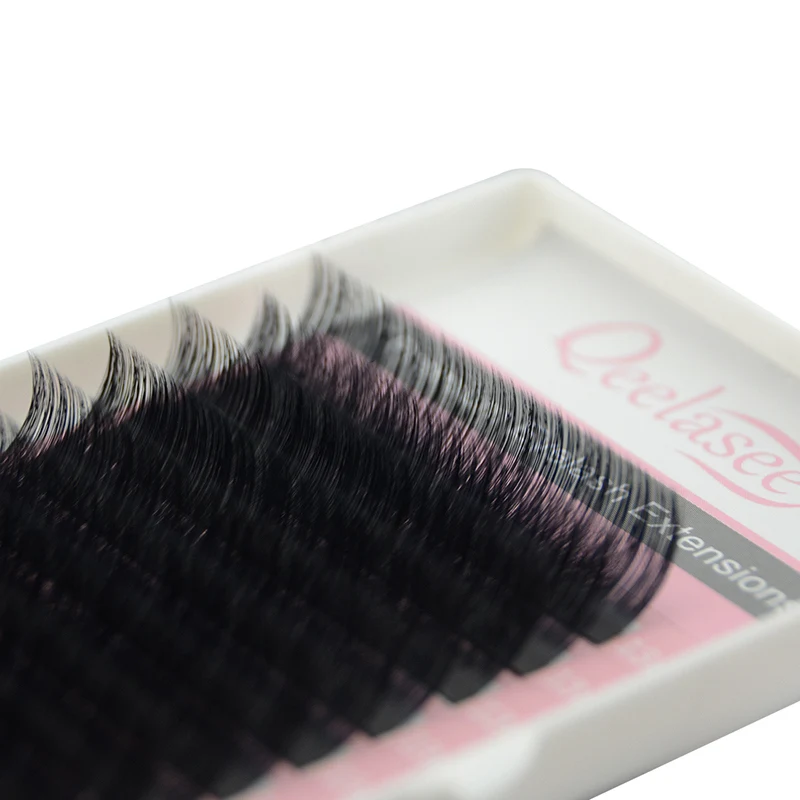 Qeelasee lash factory korea pbt fiber silk eyelash extensions private label