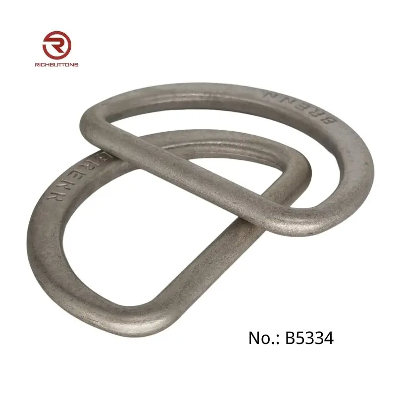 Factory With GRS Certificate Custom Shape Adjust Round Buckle D Ring for Bag Plating Metal