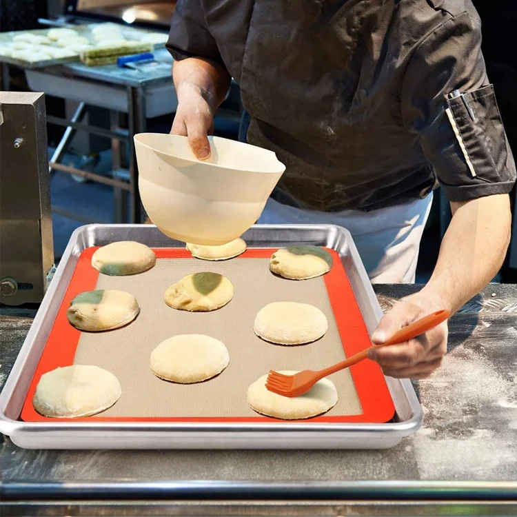 Custom Silicon Mat Kitchen Baking Non-stick Pastry Macaron Baking Mat Cookie Sheet Perforated Silicone Baking Mat