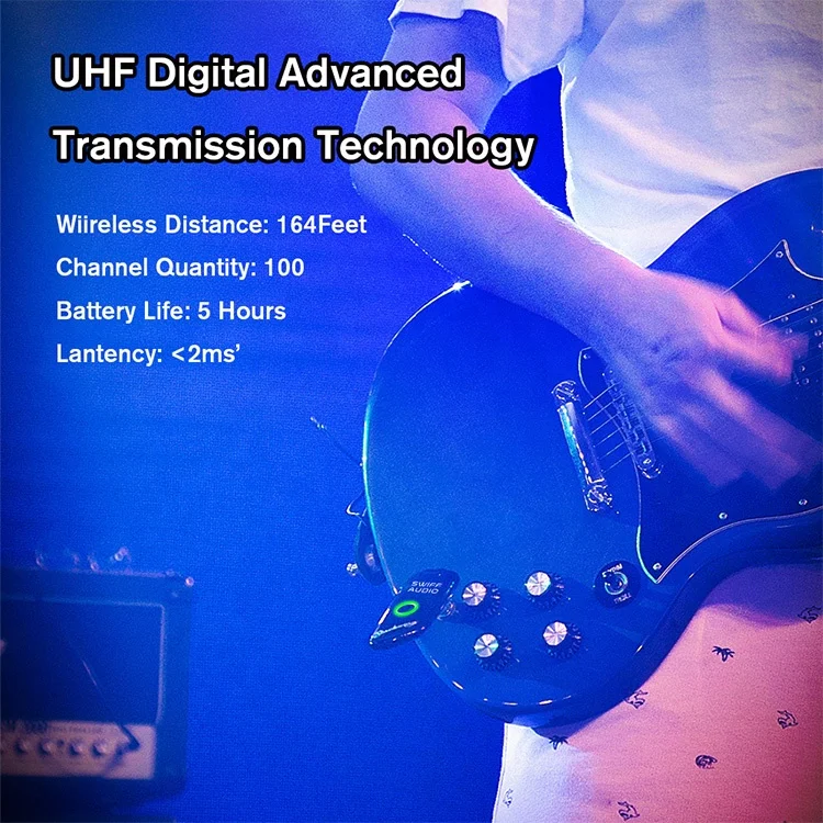 Новое изобретение Swiff электрическая гитара/BassWireless System передатчик и приемник UHF цифровая технология гитарный усилитель