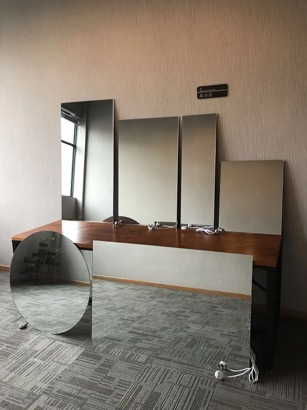 Hot sale 100*60cm 110V 220V 600W Far Infrared ray electric heater with mirror surface for bathroom with CE and RoHS