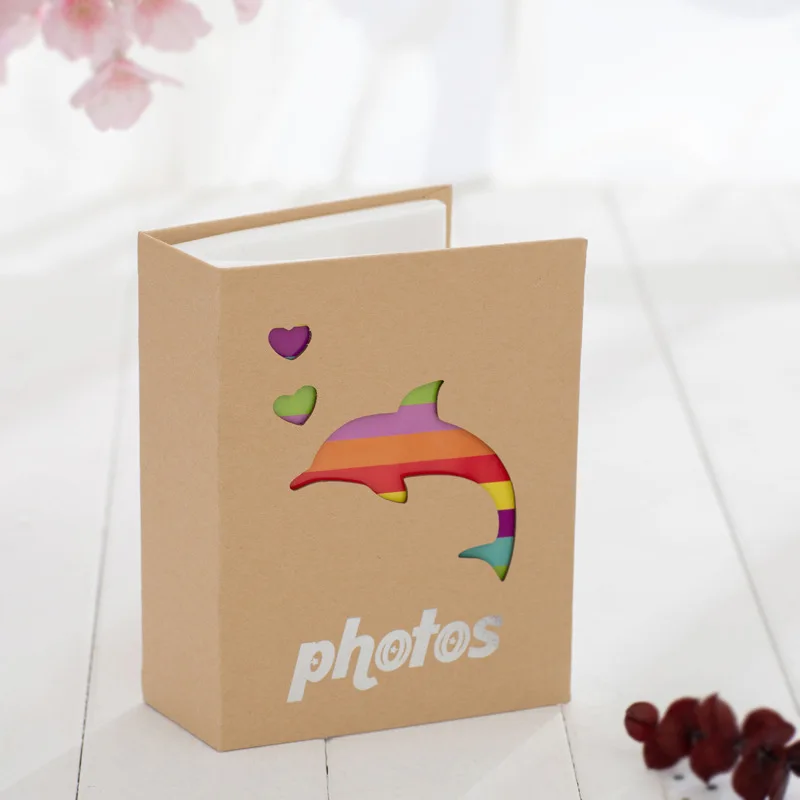 6x4 4*6 inch 4r  10*15cm 5x7 5r 100 photos weld bound brown kraft paper cover mini baby photo album for child baby family growth