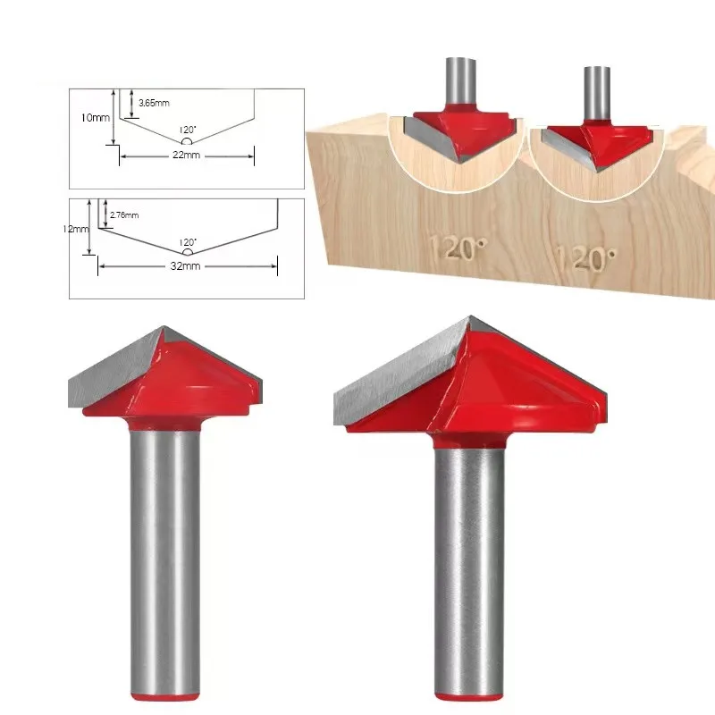 1pc 8mm Shank 3D V Groove Router Bit Template Engraving Bits CNC Tungsten Carbide Router V Shape End Mill