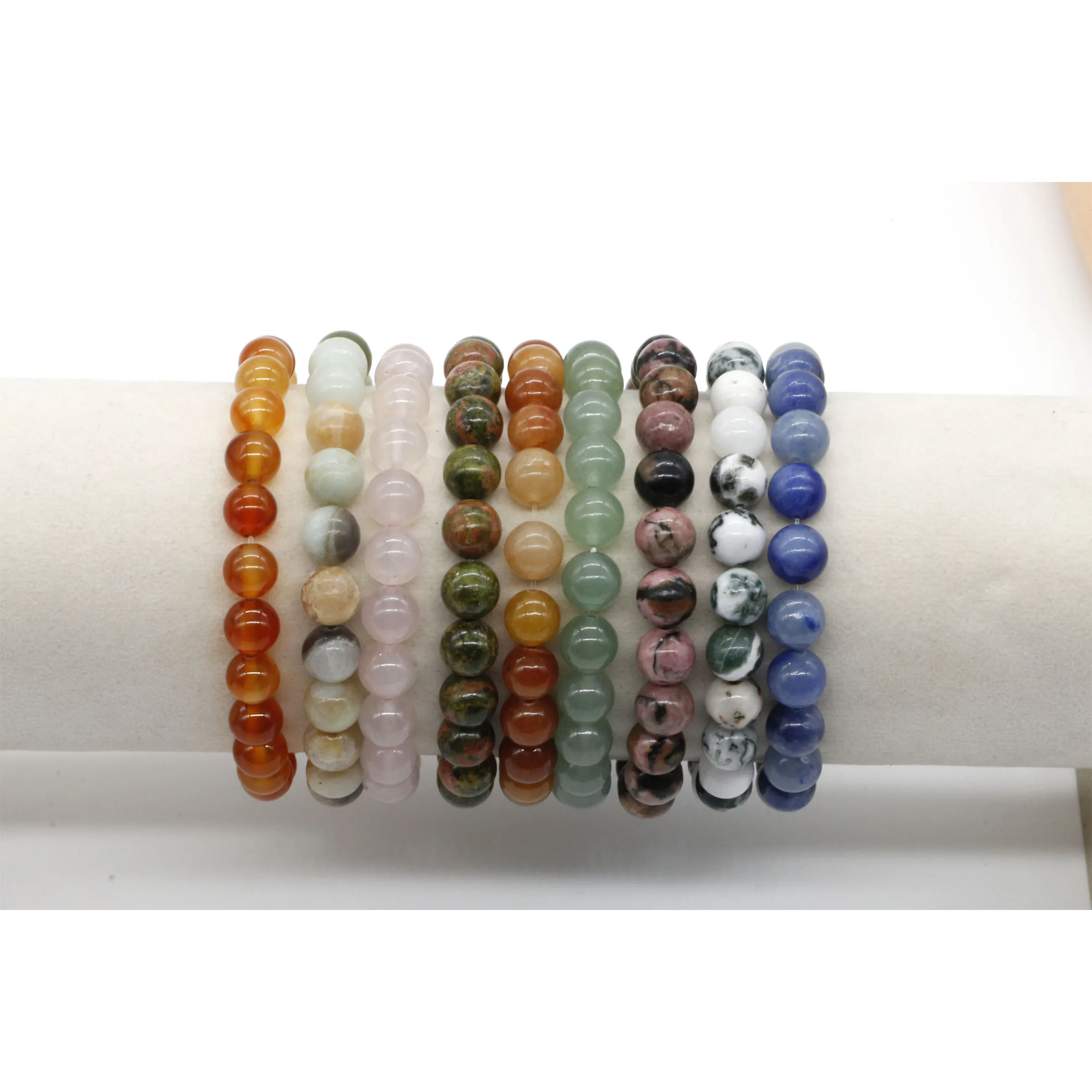 Fashion jewelry bracelets natural stone beads bracelets red aventurine stone beads bracelets