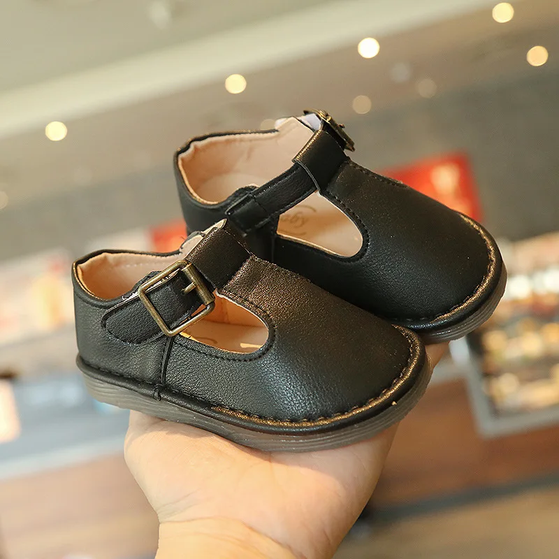 2022 Stylish Wholesale 1 Year Kids Heel White School Girls T Bar Shoes