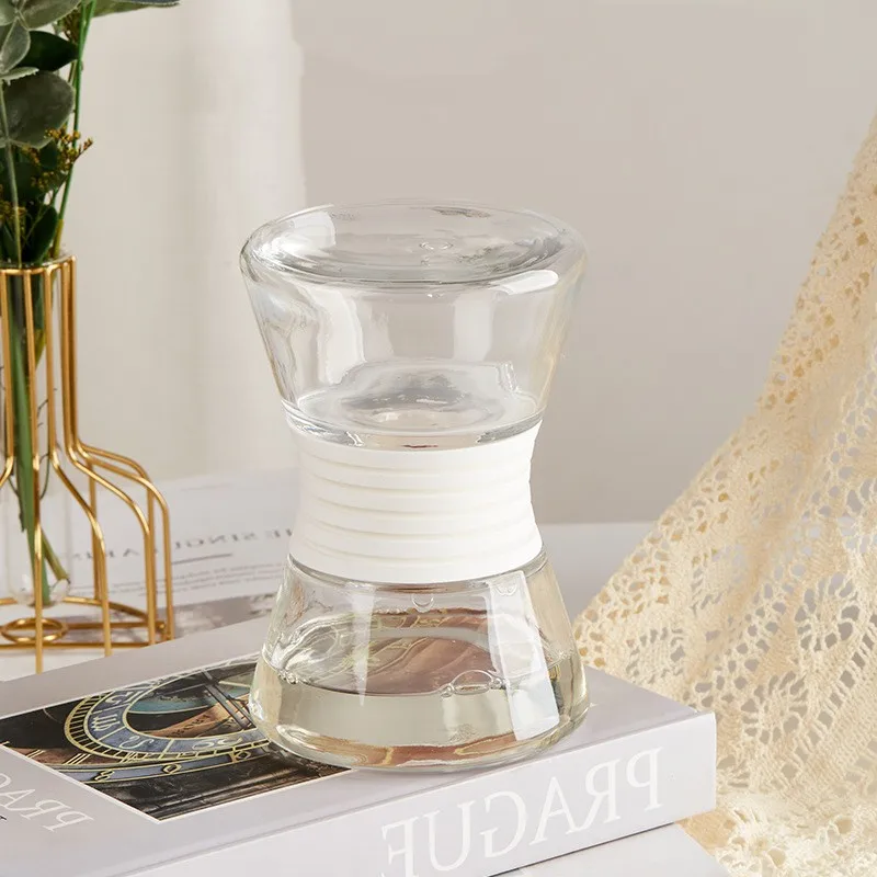 2023 New Glass Bottle Ceramic Hourglass Type Fragrance Oil Diffuser Air Fresher Home Decor Reed Diffuser