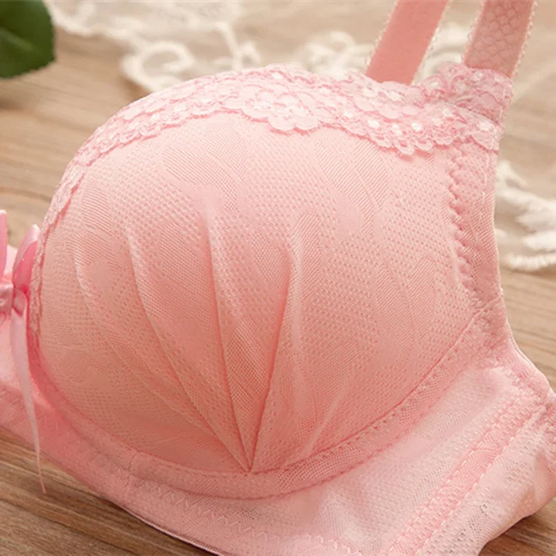 Factory Wholesale Solid Color Sexy Non-Steel Ring Girls Gathered Adjustable Medium Thin Small Breasts Ladies Lingerie Set Spot