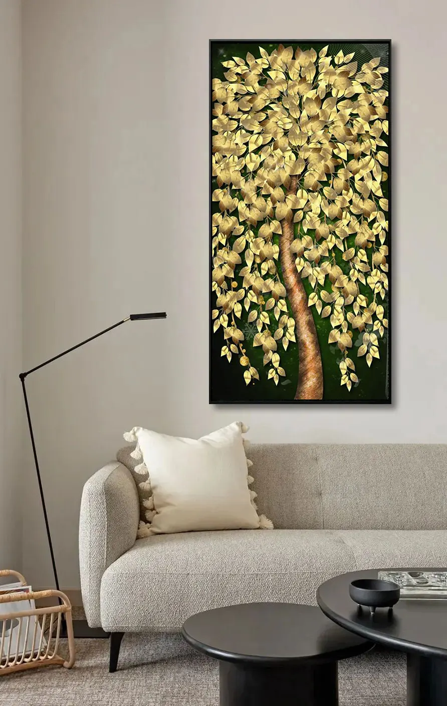 Tree  Feng Shui Porch Decoration Porcelain Crystal Painting Contemporary Artwork Prints Paintings
