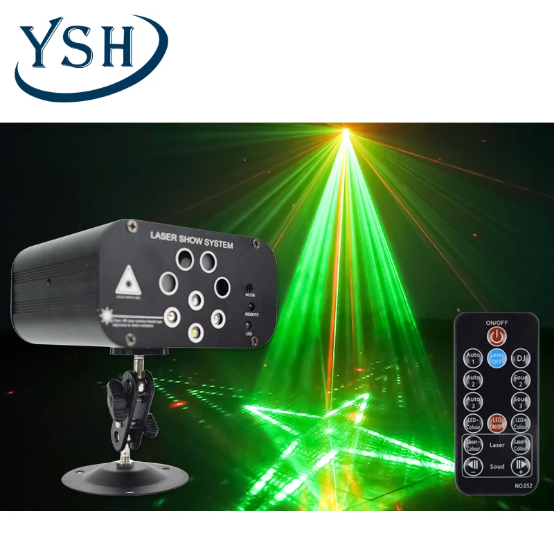 Светодиодный сценический светильник лазерный прожектор с 8 отверстиями для диджея движущийся луч проектор 128 узорами вечеринки dj-лазер освещение ночного клуба танцевального бара