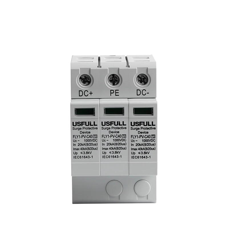  40KA 3P 1000V DC SPD для защиты от перенапряжения солнечных батарей/защиты