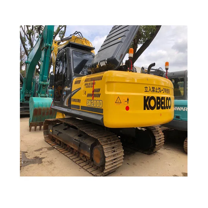 Высококачественный б/у Экскаватор kobelco SK200 в оригинальном состоянии мощный гидравлический насос