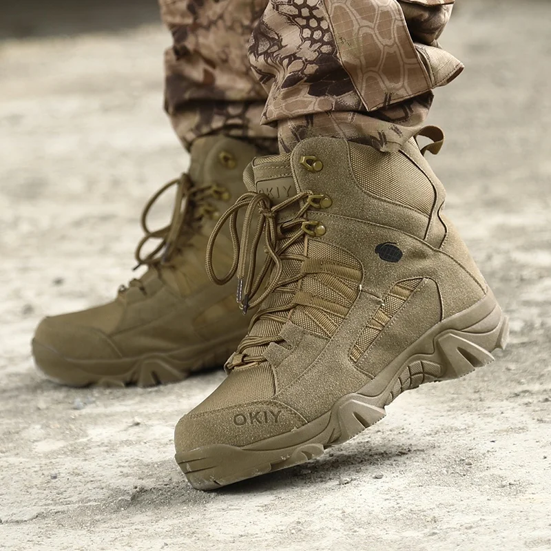 Men Boots Mens Desert Waterproof Work Safety Climbing Hiking Shoes Ankle Outdoor Boots