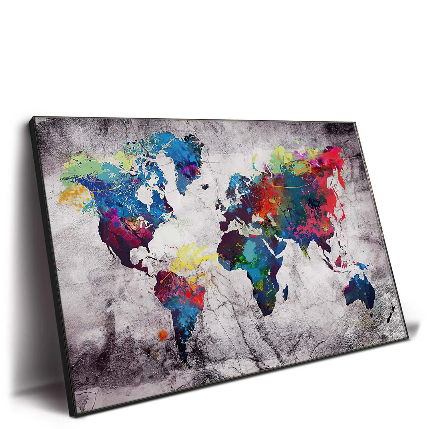 Large Canvas Prints World Map Picture Modern Art Canvas Digital HD Prints Art Work Printing Painting