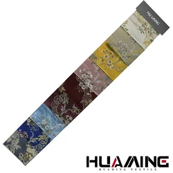 Luxury Chinese Style High Density Sofa Fabric Jacquard Yarn Dyed Upholstery Cushion Cover Fabric