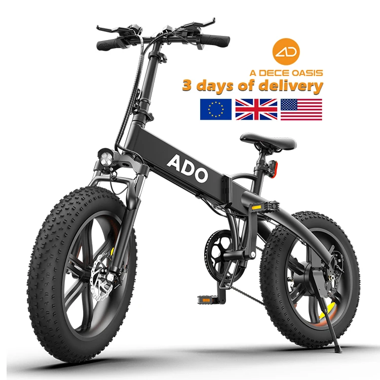 ADO A20F EU UK USA Warehouse fatbike electric fat bike ebike full e bike bicycle folding electric ebike