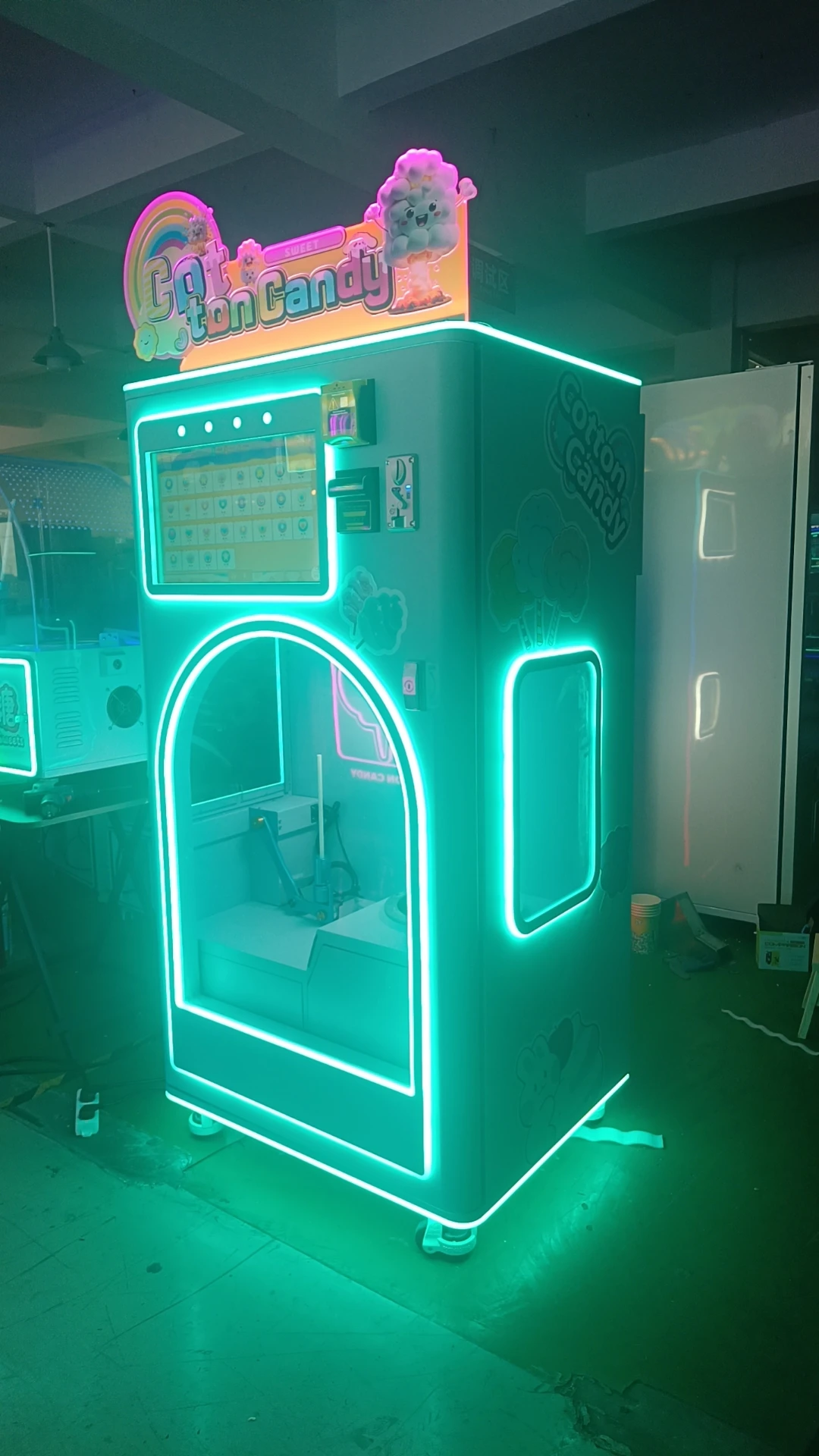 Coin Operated Automatic Cotton Candy Vending Machine Smart Smoothie Vending Machine With Bill Card Payment