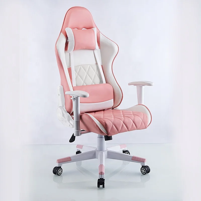 Racing Office Rgb Computer Ergonomic Leather With Cheap Gamer High Pc Game Pink Swivel Chairs Office Wheels Gaming Chair