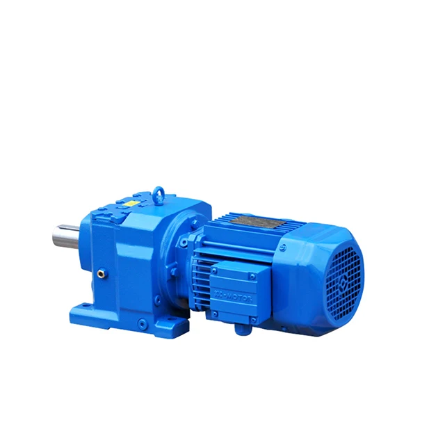 R series helical gear speed reducer with high quality AC motor