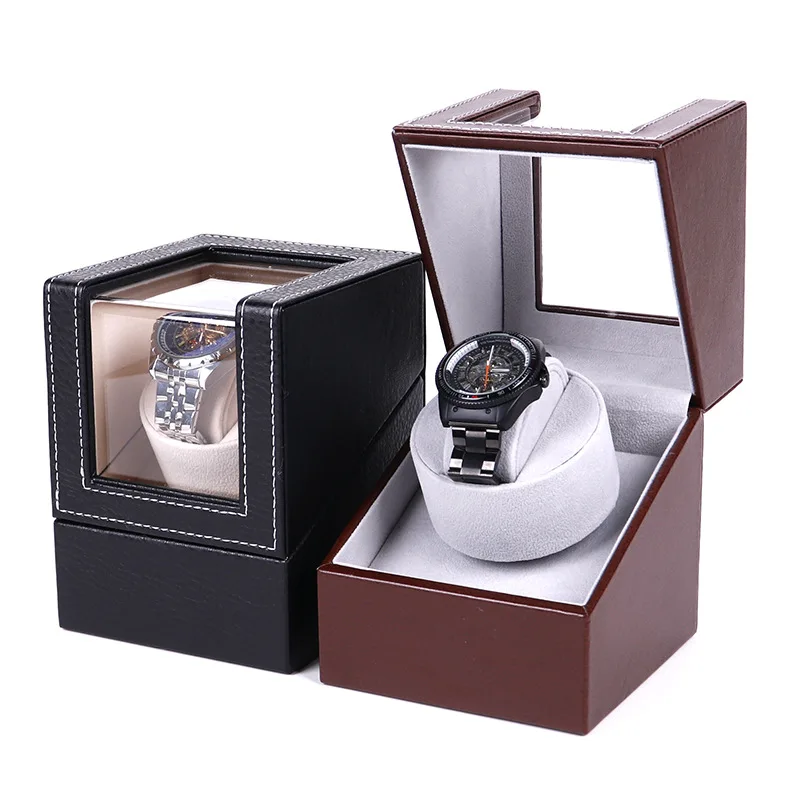 Brand Luxury Mechanical Wrist Watch Storage Organizer Watch Box Holder Display Automatic Watch Rotating Winder Gift Box