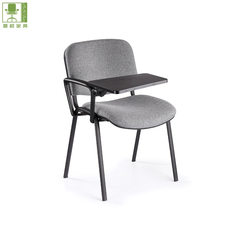Training fabric chairs school chairs with table pad silla ISO foshan student/trainning ergonomic study chair for school child