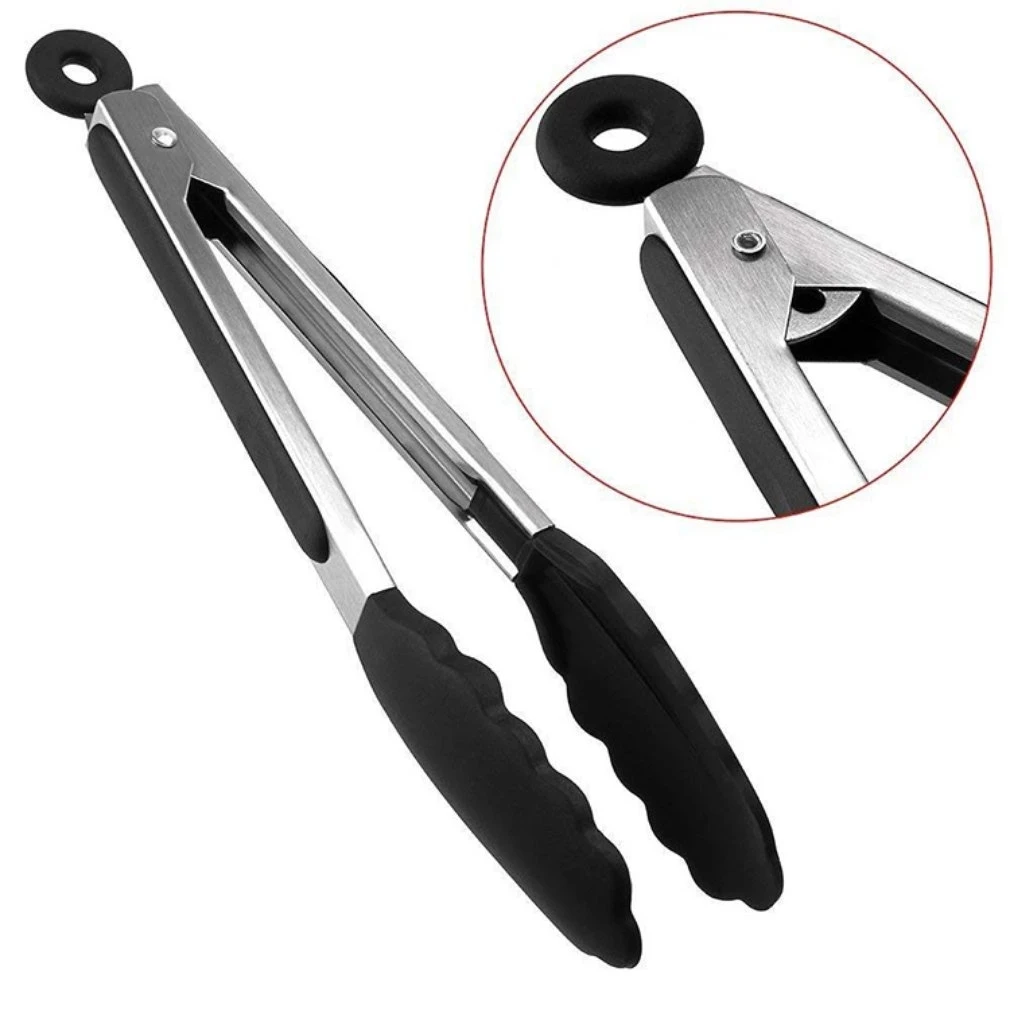 7/9/12 inch BBQ Grilling Tong Stainless Steel Barbecue Cooking Kitchen Food Tongs Cooking Utensils Cookware Set