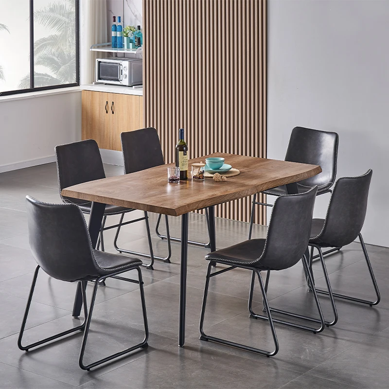 Custom Modern Style Furniture MDF Top Panel Table Extendable Dining Table Square 8-seater Dining Table Set Luxury