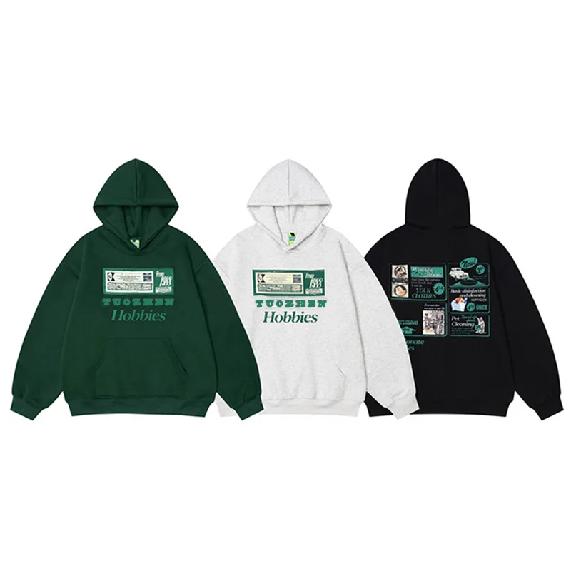 wholesale Original fashionable Loose Graphic hoodie high quality hooded 500gsm cotton oversized fleece custom hoodie