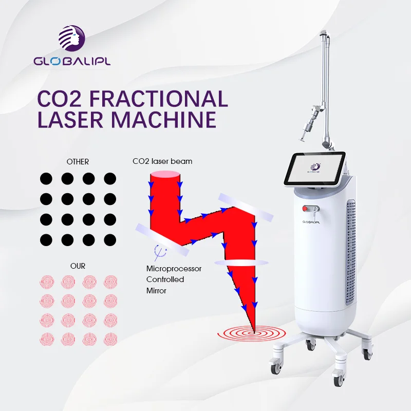 60w medical co2 fractional laser device for skin refurfacing wrinkle removal and skin rejuvenation beauty machine