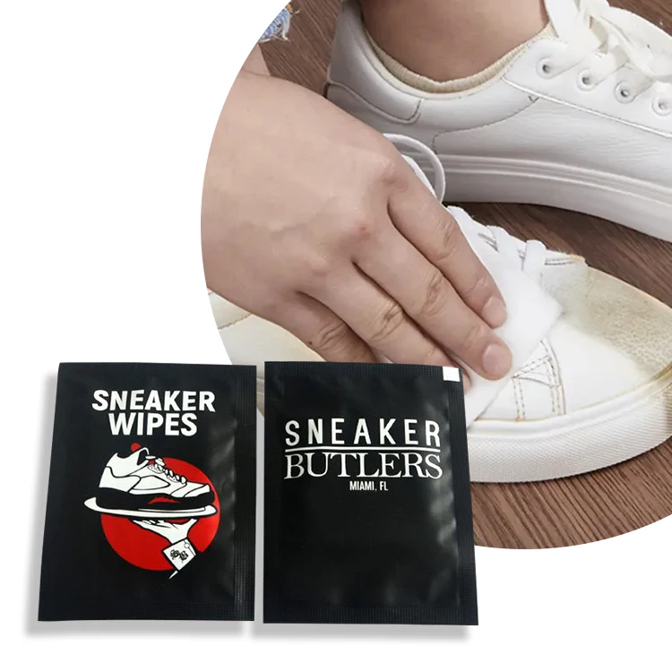 Individually Ppacked Sneaker Disposable Cleaner Shoe Clean Wet Wipes For Shoes