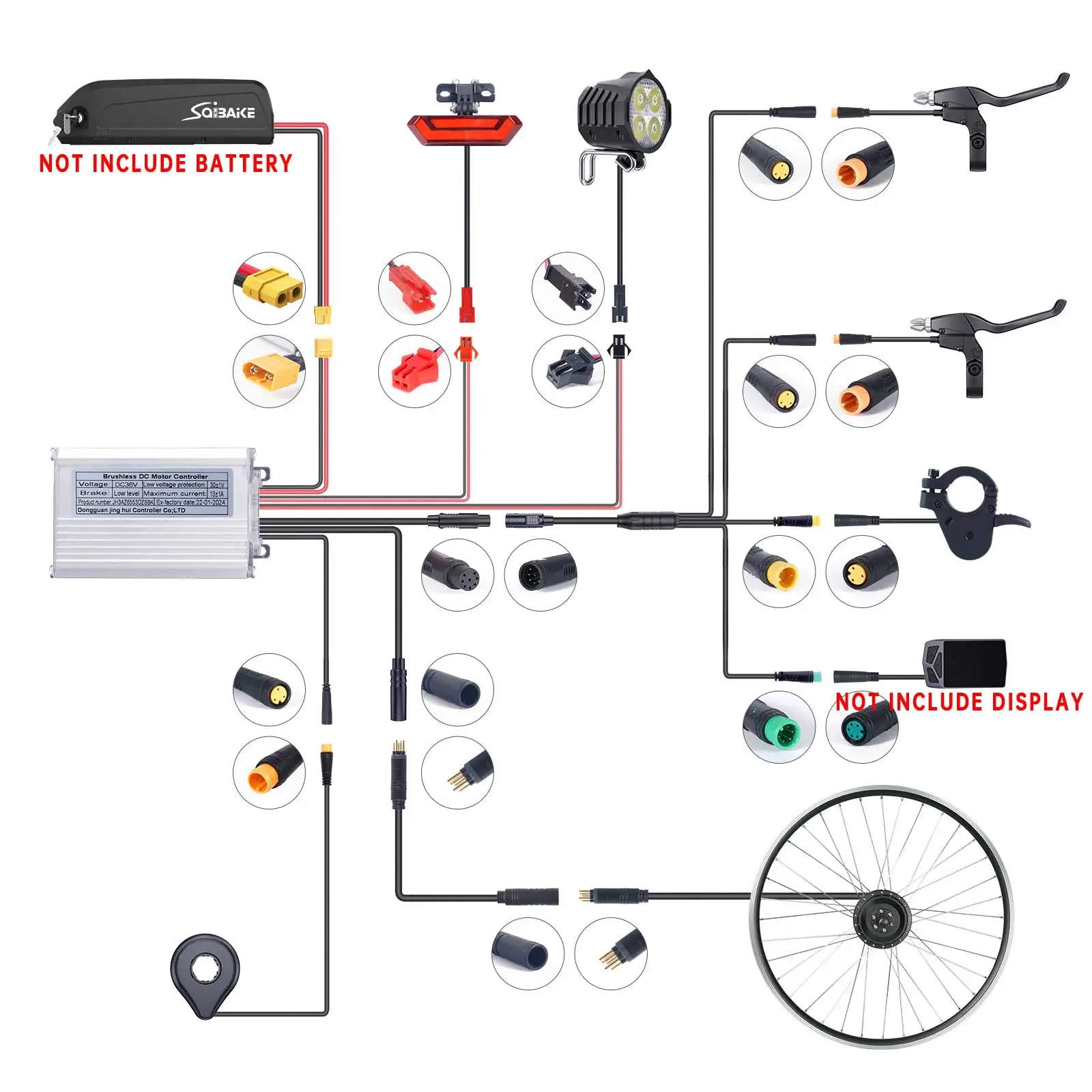 EU Warehouse Instock Easy DIY BAFANG Rear Front Motor Set 26' 27.5' 29' 36v 250w Electric Bike Conversion Kit for Bicycle