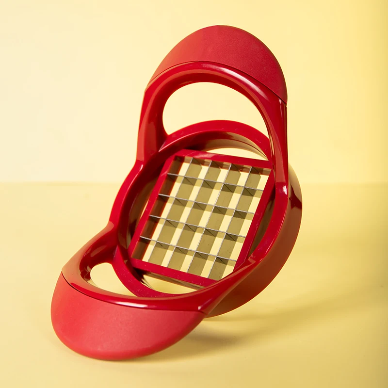 Kitchen Gadgets Cooking Accessories Stainless Steel Plastic Handle French Fry Maker Potato Slicer