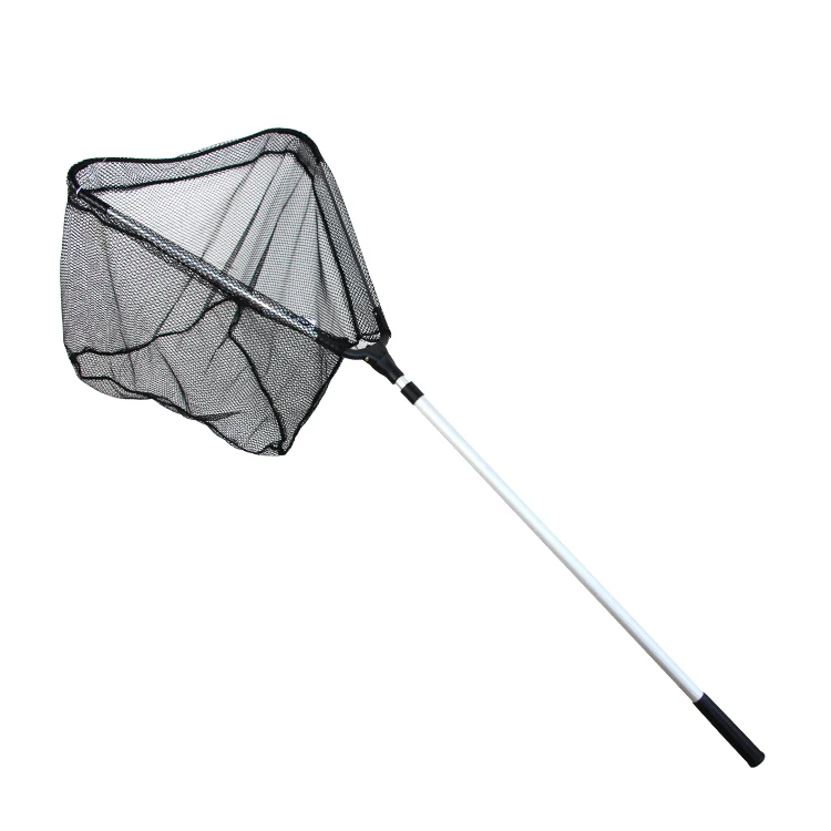 Selco polyester fiber+AL Burl Wood Handle Fly Fishing Trout Fishing Landing Net 6M