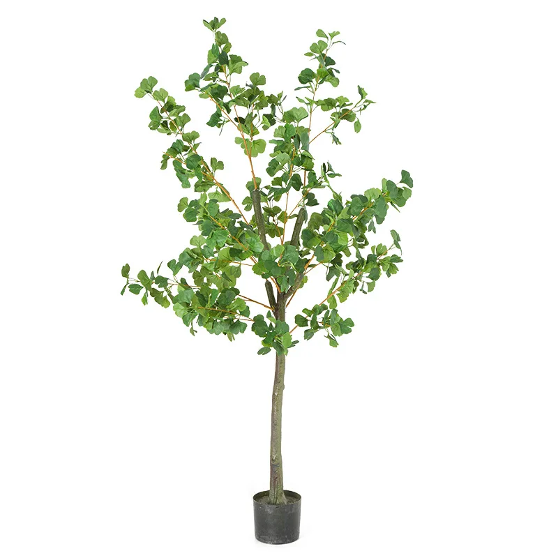 Simulated Maple Leaf Potted Plant Decoration Ginkgo Leaf Fake Tree Indoor Living Room Nordic Style Simulated Green Plant Bonsai