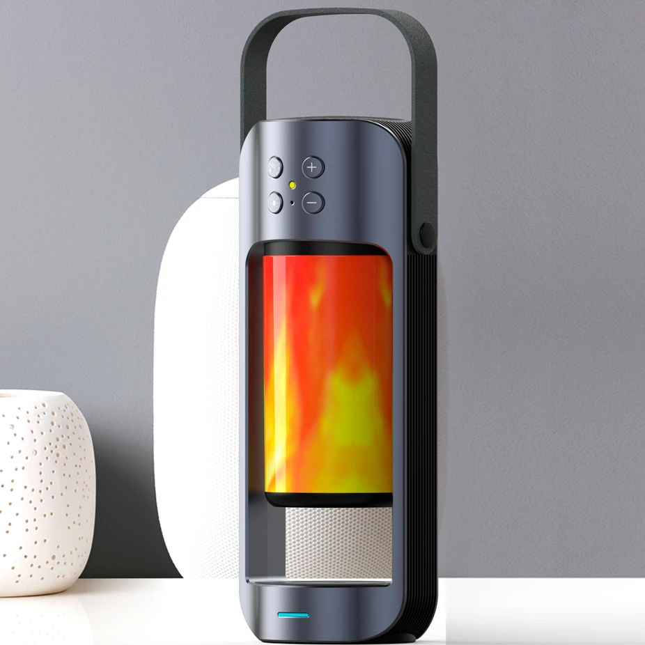Portable Wireless Stereo TWS Speaker Outdoor Sport Led Alpha Flame Speaker with wireless charger