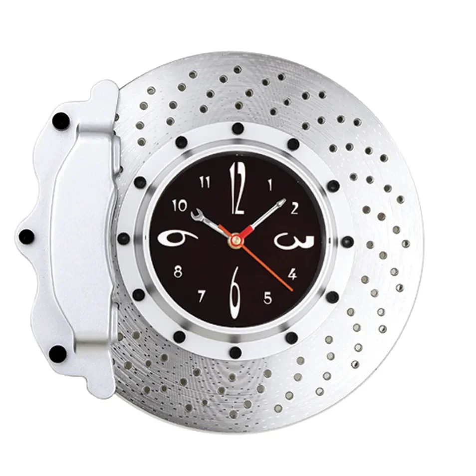 Wholesale art gift Brake Discs rotating alarm clock stock bedside wake up light home alarm clock