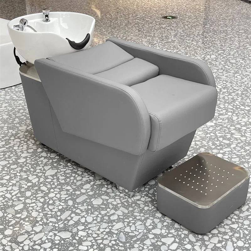 Water Circulation Electric Massage Shampoo Chair for Portable Spa Wash Head Wooden Salon Furniture Massage Shampoo Chair